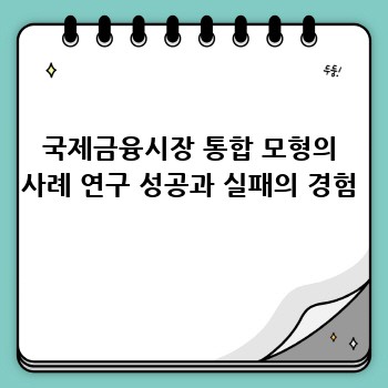 국제금융시장 통합 모형의 사례 연구 성공과 실패의 경험