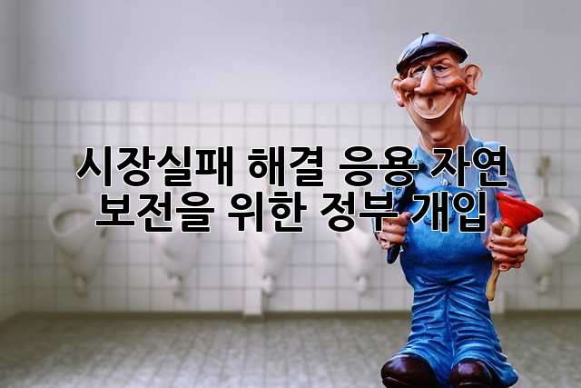 시장실패 해결 응용: 자연 보전을 위한 정부 개입