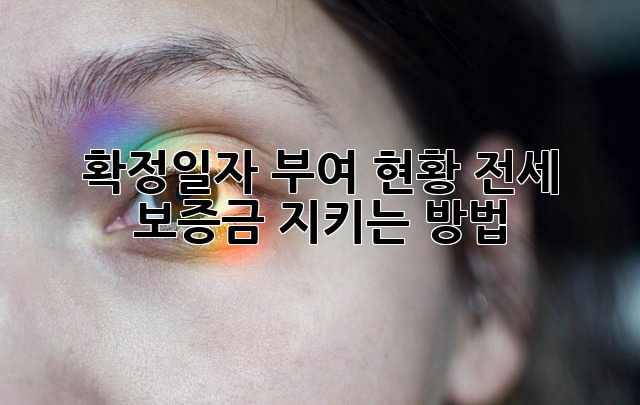 확정일자 부여 현황: 전세 보증금 지키는 방법
