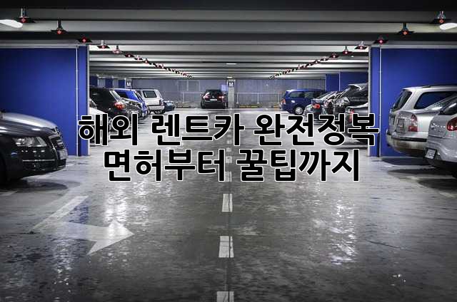 해외 렌트카 완전정복 🚗🗺️ 면허부터 꿀팁까지!