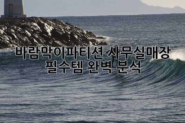 바람막이파티션🌬️ 사무실&매장 필수템? 완벽 분석!