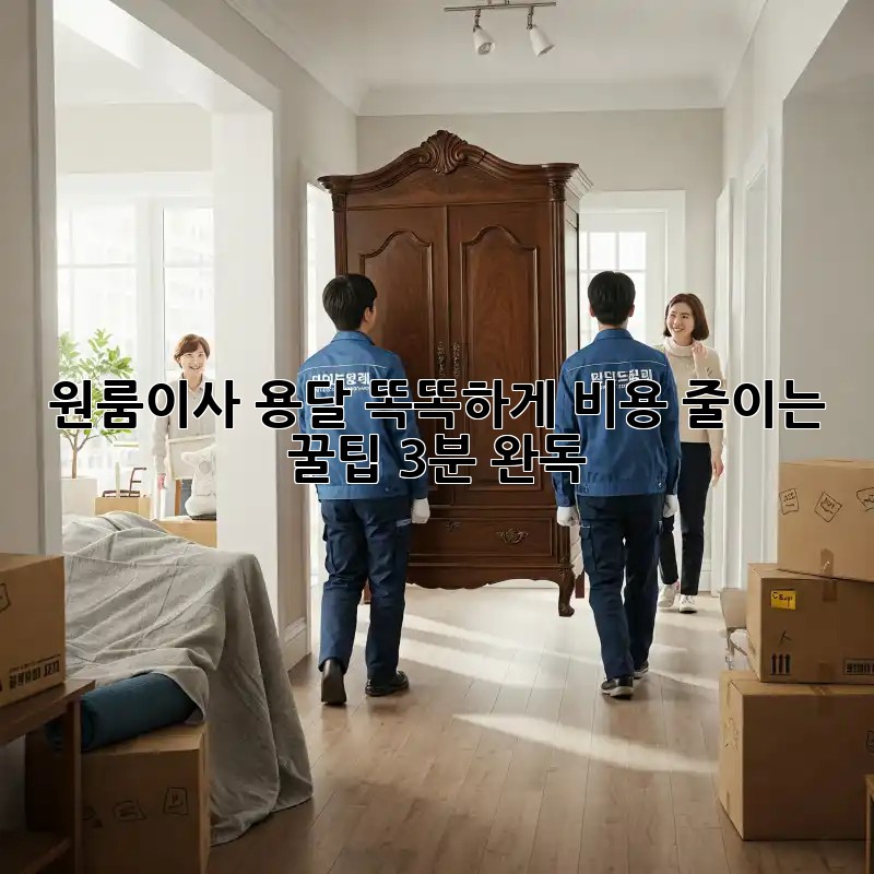 원룸이사 용달 똑똑하게! 비용 줄이는 꿀팁🍯 (3분 완독)